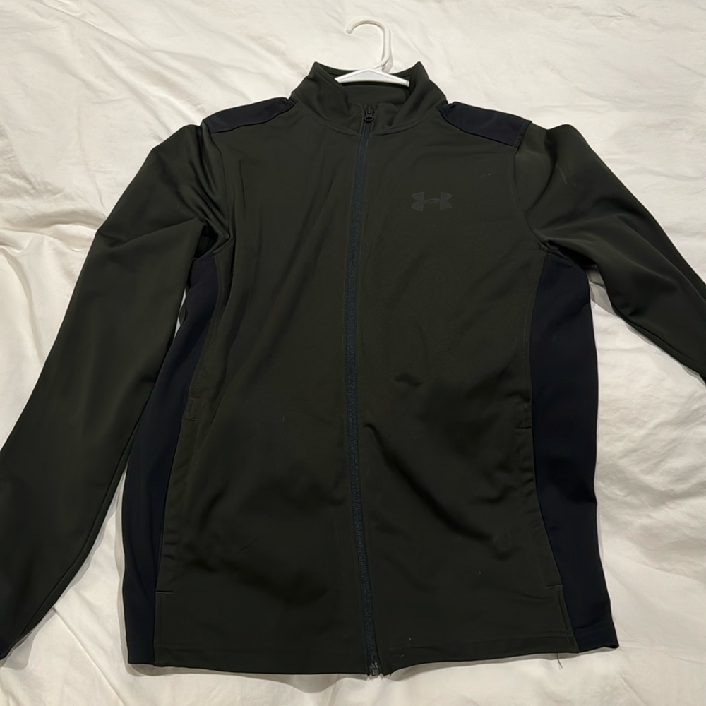 Under Armour men’s zip up green and black